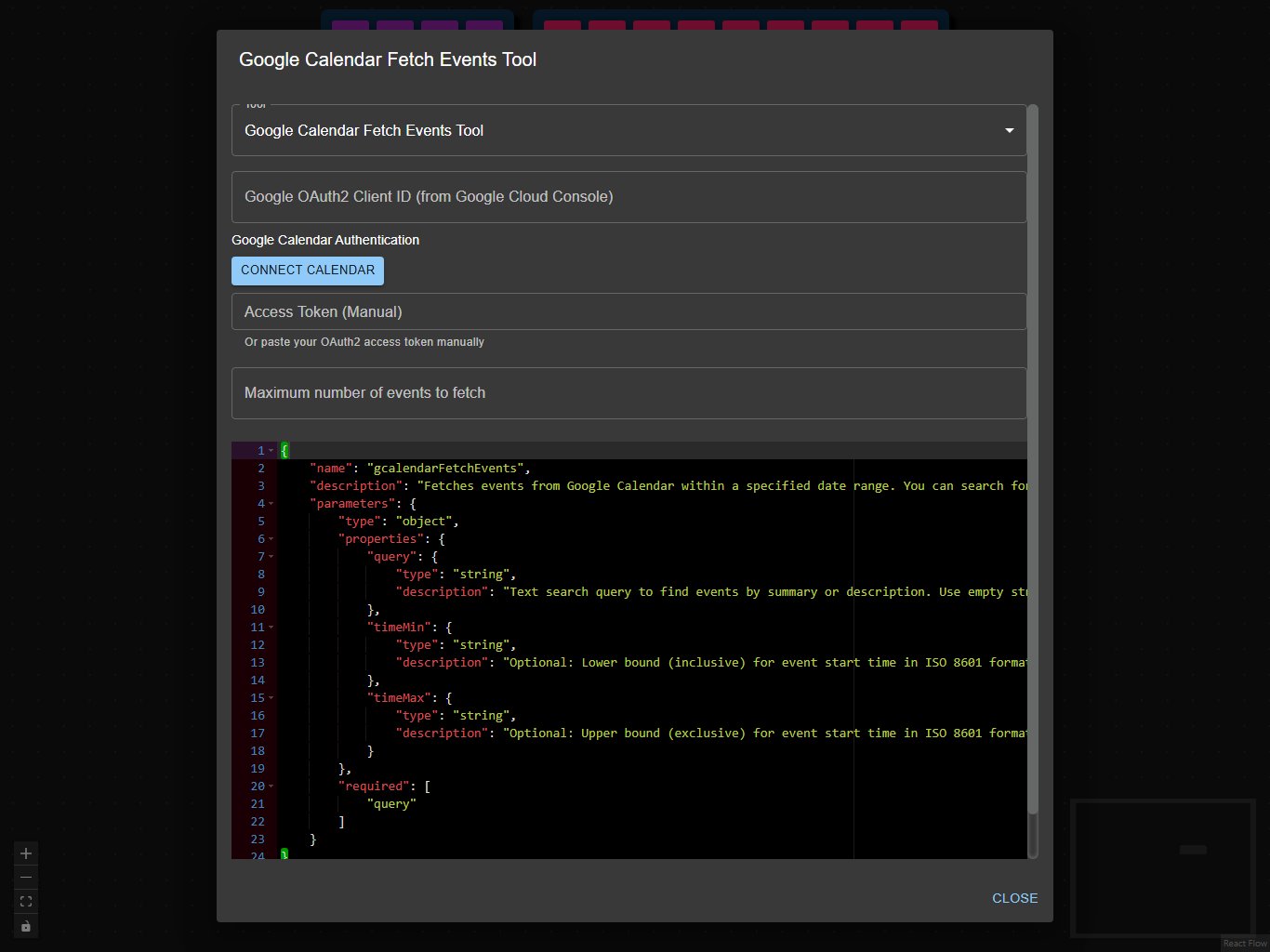 Google Calendar Listing Workflow
