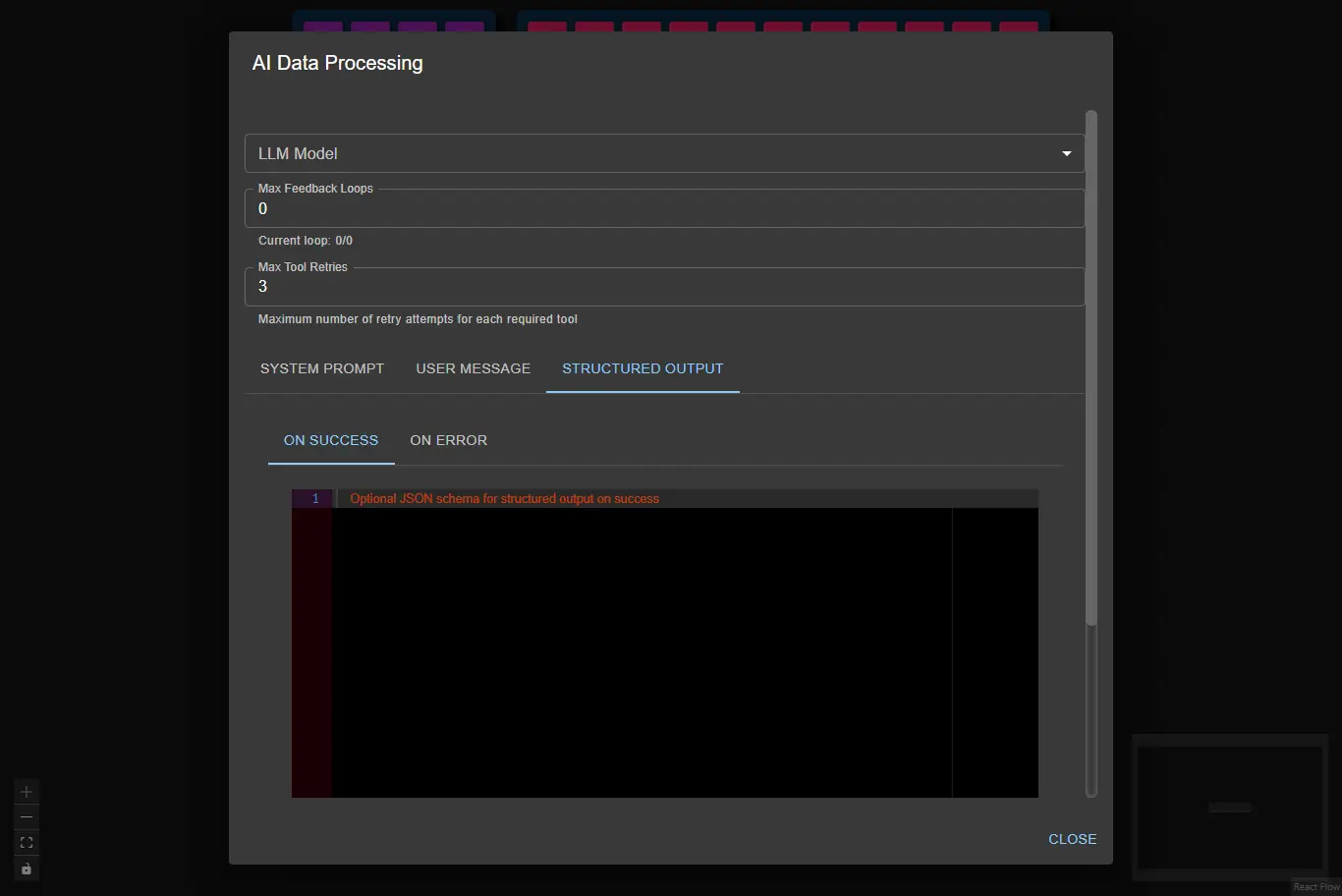 AI Data Processing Node Structured Output