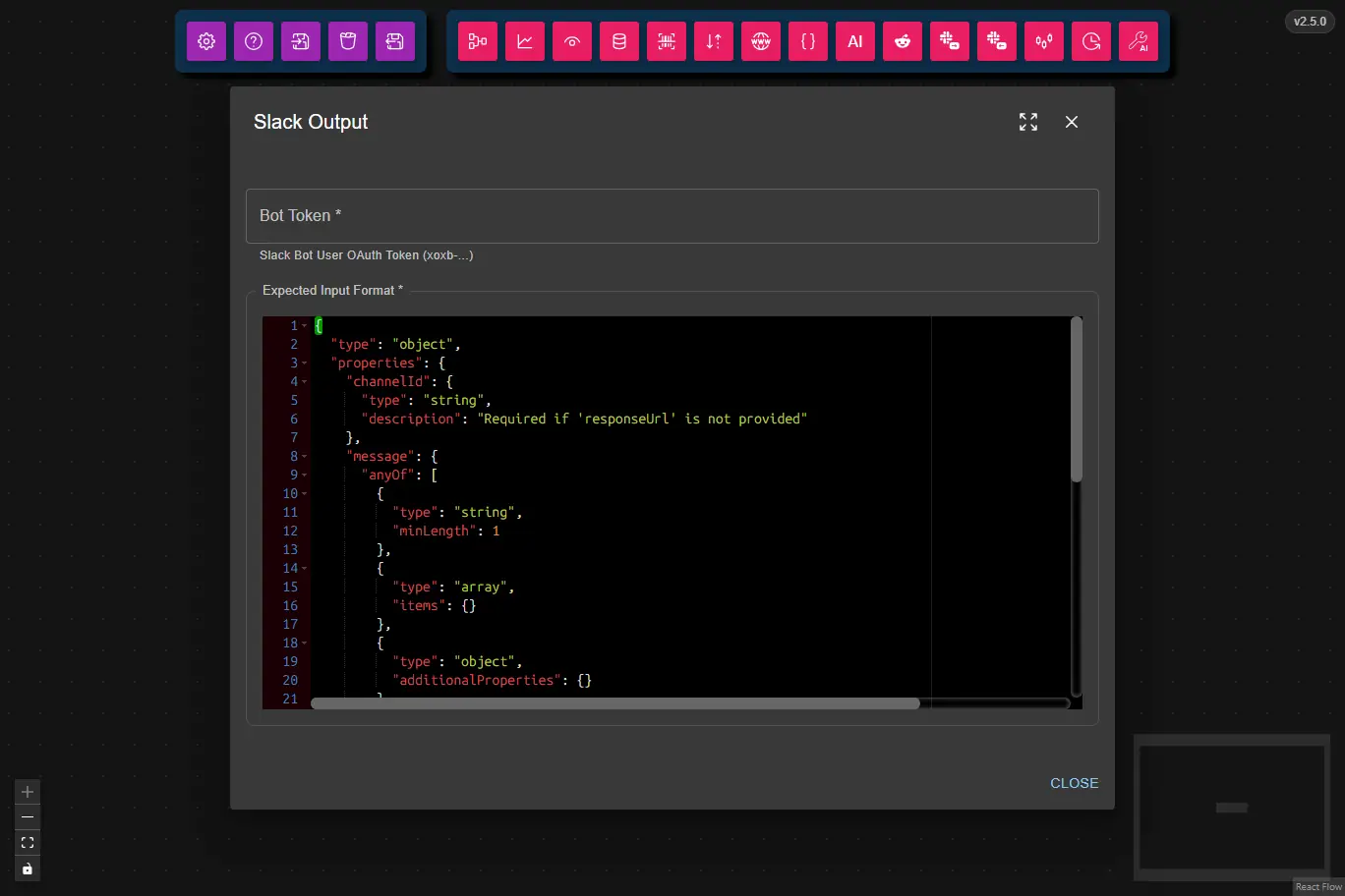 Slack Output Node Configuration